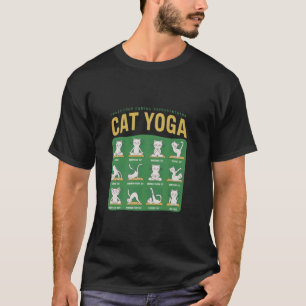 Cat Yoga Poses Cats Practicing Mindfulness Meditat T-Shirt