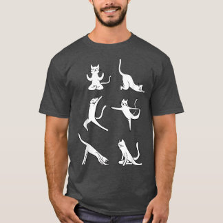Cat Yoga Poses Funny Cute Yogi Meditation Namaste T-Shirt