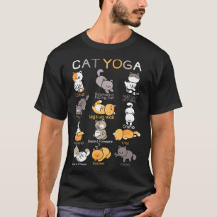 Cat Yoga Poses Zen Meditation Namaste Kitten Cat T-Shirt