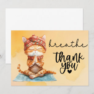 Cat Yoga Thank you card for cat Lovers