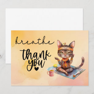 Cat Yoga Thank you card for cat Lovers