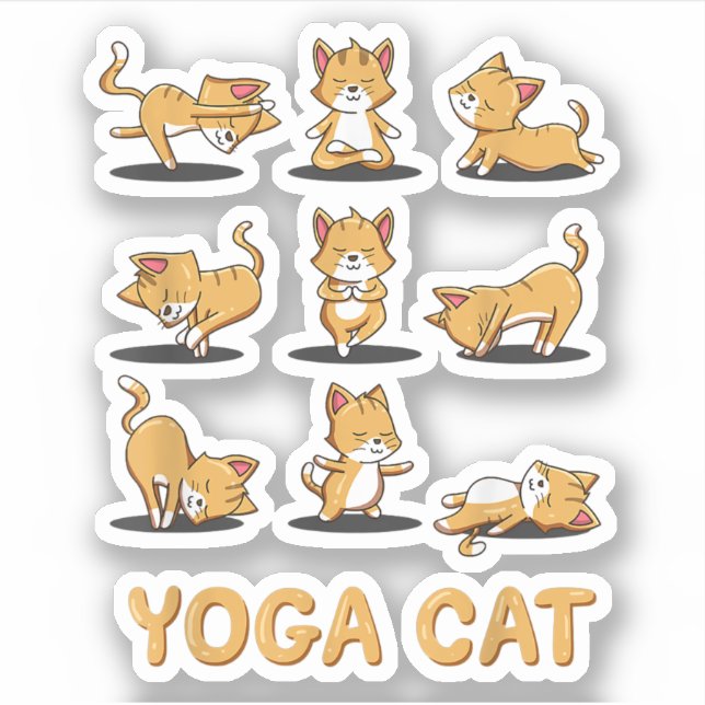 Cat Yoga Zen Cat Yoga Pose Meditation Men Women Ki (Front)