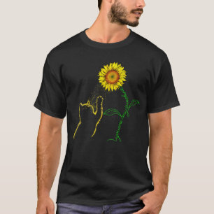 Cat You Are My Sunshine Sunflower Butterfly T-Shirt