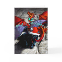 Catabat Dragged in Christmas greeting card