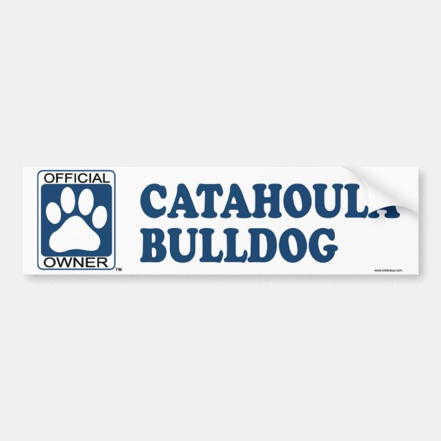 Catahoula Bulldog Blue Bumper Sticker (Front)