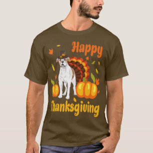 Catahoula Bulldog Dog Turkey Pilgrim T-Shirt