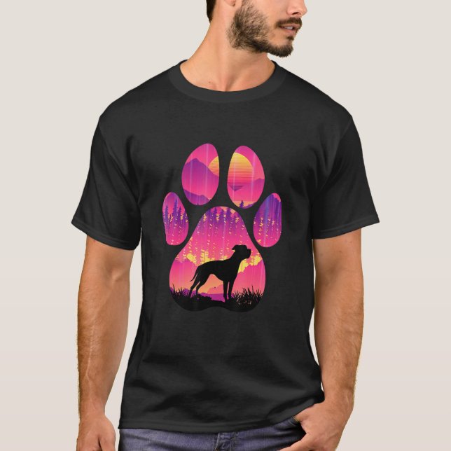 Catahoula Bulldog Paw Mom Dad Dog  Women Men T-Shirt (Front)