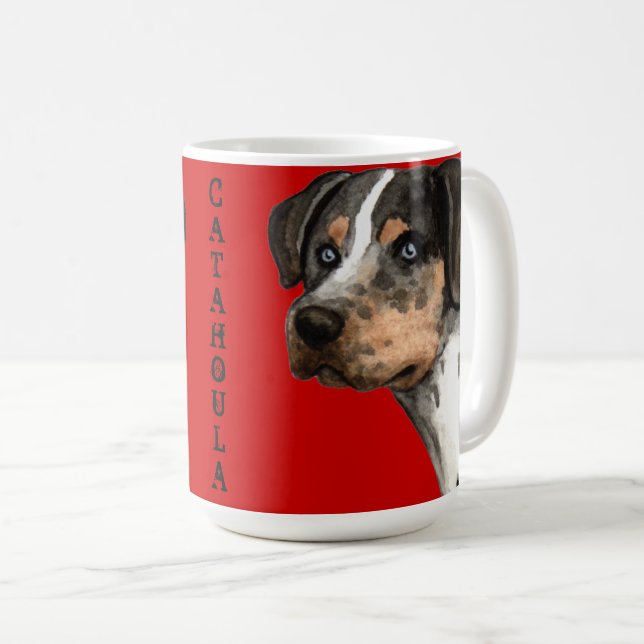 Catahoula Colour Block Coffee Mug (Front Right)