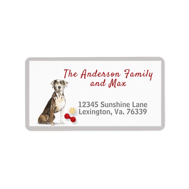 Catahoula Hound Toys Home Return Address  Label (Front)
