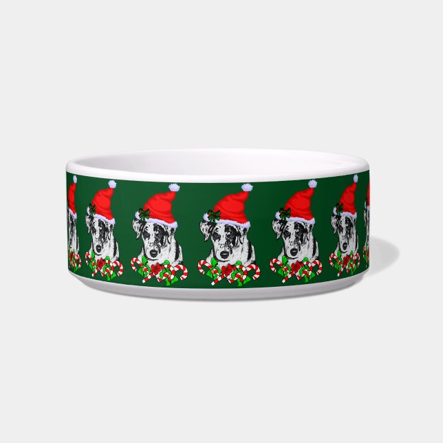 Catahoula Leopard Dog Christmas Bowl (Front)