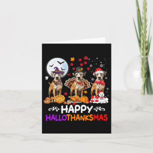 Catahoula Leopard Dog Christmas Hallothankmas Than Card