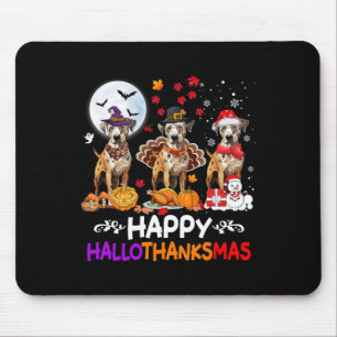 Catahoula Leopard Dog Christmas Hallothankmas Than Mouse Mat
