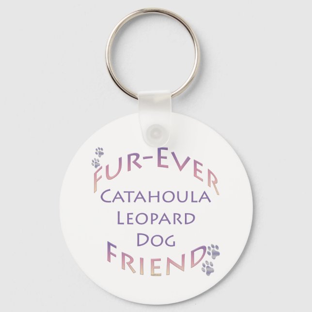 Catahoula Leopard Dog Furever Key Ring (Front)
