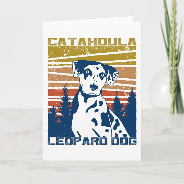 Catahoula Leopard Dog Gift Idea Card (Front)