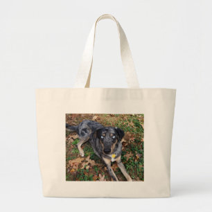Catahoula Leopard Dog Laying Down Large Tote Bag