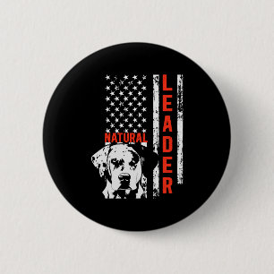 Catahoula Leopard Dog us Flag Natural Leader Dog 6 Cm Round Badge