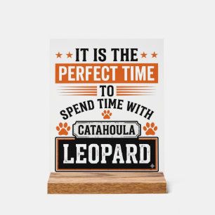 Catahoula Leopard Dog Vintage Time Shirt Design_1 Acrylic Sign