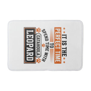 Catahoula Leopard Dog Vintage Time Shirt Design_1 Bath Mat