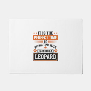 Catahoula Leopard Dog Vintage Time Shirt Design_1 Doormat