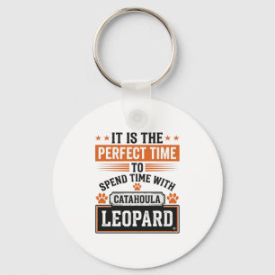 Catahoula Leopard Dog Vintage Time Shirt Design_1 Key Ring