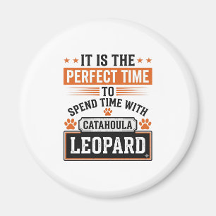 Catahoula Leopard Dog Vintage Time Shirt Design_1 Magnet