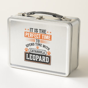 Catahoula Leopard Dog Vintage Time Shirt Design_1 Metal Lunch Box