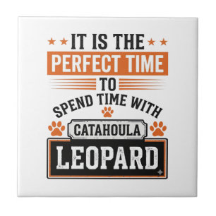 Catahoula Leopard Dog Vintage Time Shirt Design_1 Tile