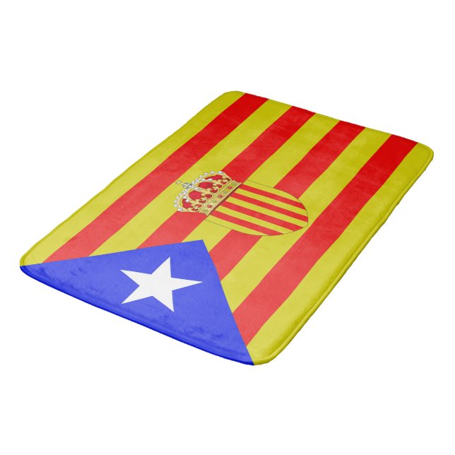 Catalan flag bath mat (Angled)