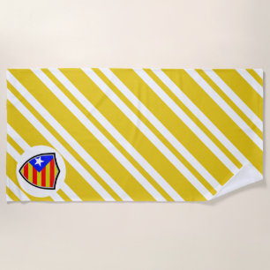 Catalan flag beach towel