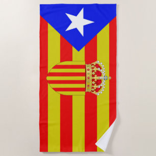 Catalan flag beach towel