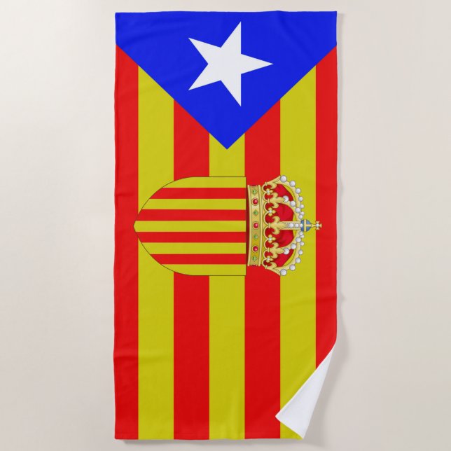 Catalan flag beach towel (Front)