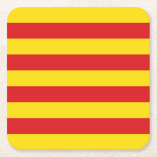 Catalan Flag (Catalonia)  Square Paper Coaster