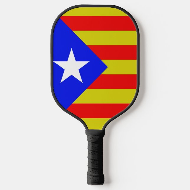 Catalan flag pickleball paddle (Front)