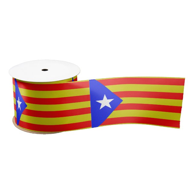 Catalan flag satin ribbon (Spool)