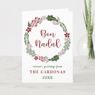 Catalan Merry Christmas, Bon Nadal, Custom Holiday Card