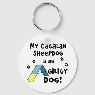 Catalan Sheepdog Agility Dog Key Ring