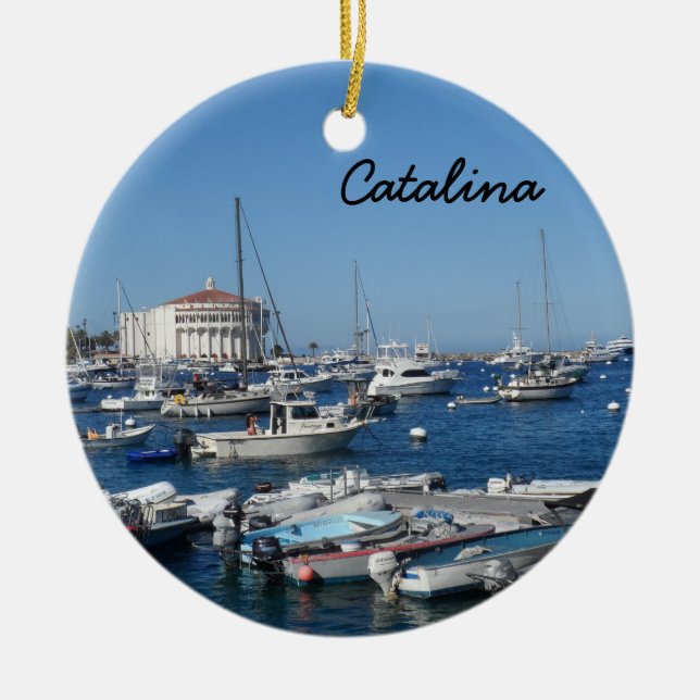 Catalina, California Ceramic Tree Decoration (Front)