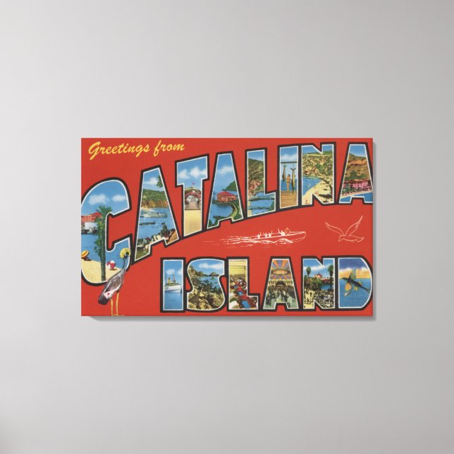 Catalina Island, California - Large Letter Scene Canvas Print (Front)