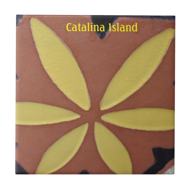 CATALINA ISLAND CERAMIC TILE CATALINA FLOWER (Front)