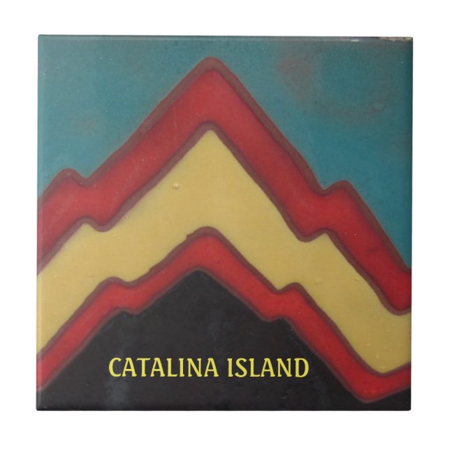 CATALINA ISLAND CERAMIC TILE SHAPES OF CATALINA  (Front)