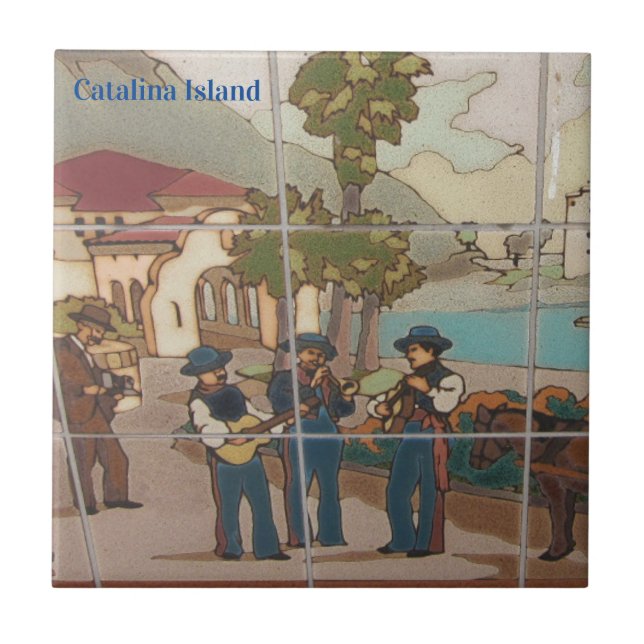 CATALINA ISLAND CERAMIC TILE TRADITION OF THE SONG (Front)