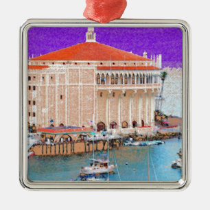 Catalina Island Metal Tree Decoration