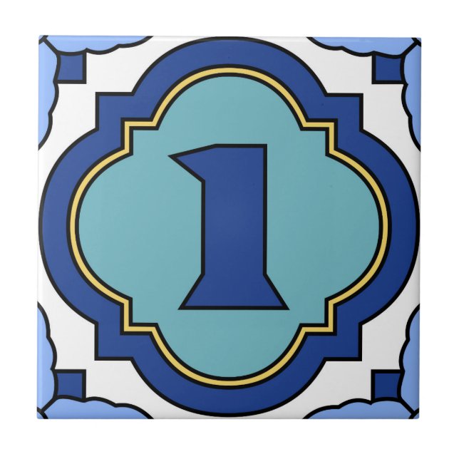 Catalina Island Number Address Tile 1 (Front)