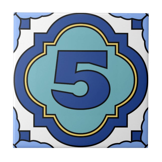 Catalina Island Number Address Tile 5 (Front)