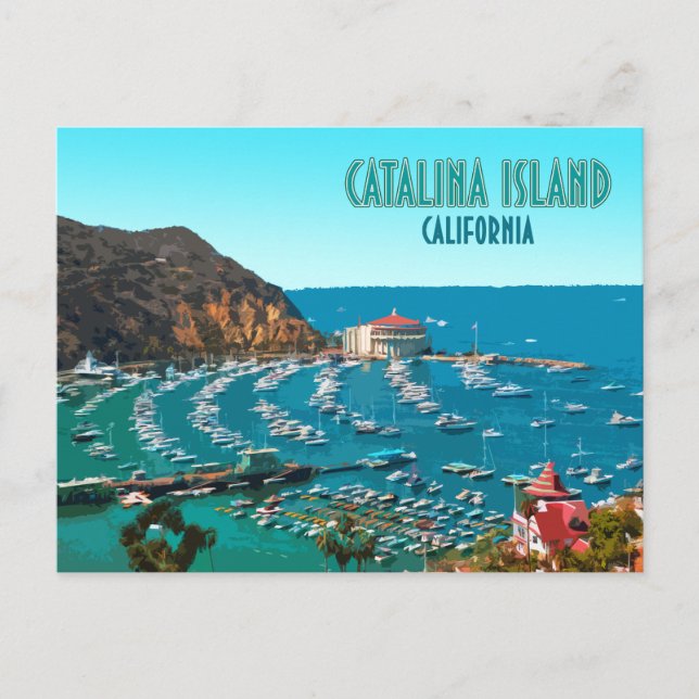Catalina Island Santa Catalina California Vintage Postcard (Front)