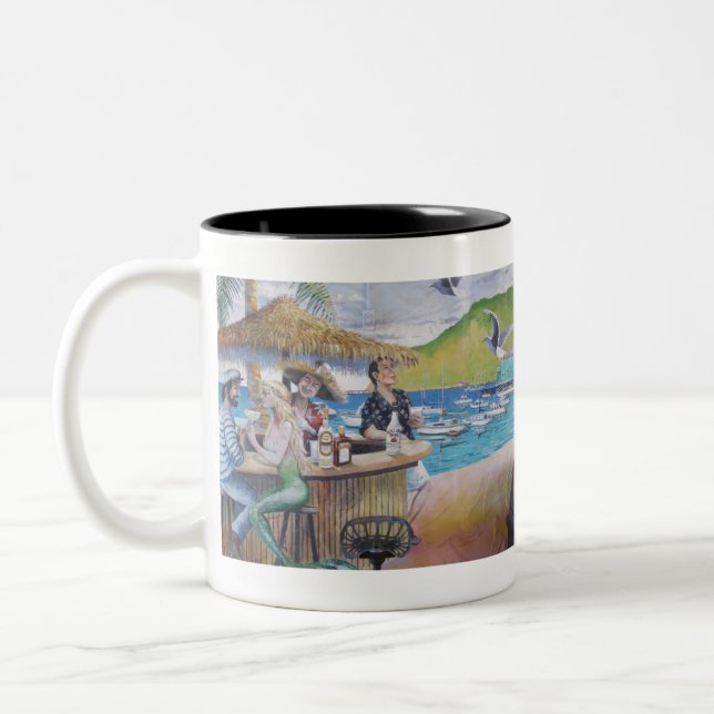 CATALINA ISLAND TILES Two-Tone COFFEE MUG (Left)