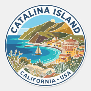 Catalina Island USA Classic Round Sticker