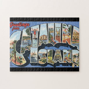 Catalina Island_Vintage Travel Poster Artwork Jigsaw Puzzle