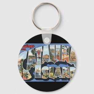 Catalina Island_Vintage Travel Poster Artwork Key Ring