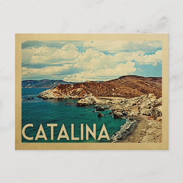 Catalina Postcard California Vintage Travel (Front)